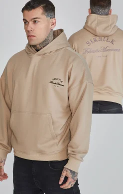 Beige Graphic Hoodie