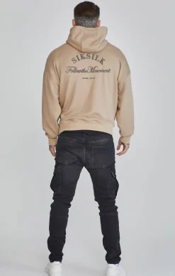 Beige Graphic Hoodie