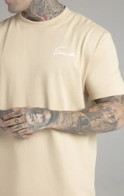 Beige Script T-Shirt
