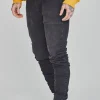 Black Denim Joggers