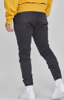 Black Denim Joggers