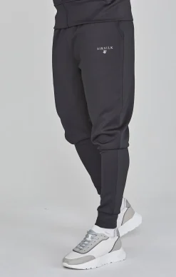 Black Essentials Poly Track Pants