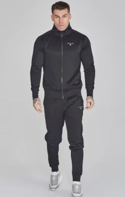 Black Essentials Poly Track Pants