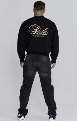 Black Graphic Sweater