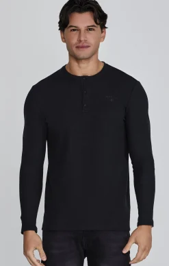 Black Henley T-Shirt