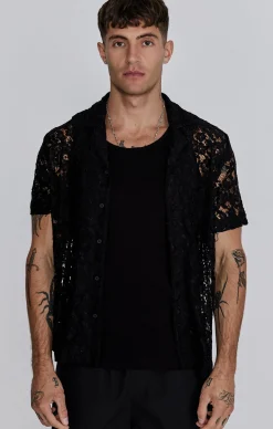 Black Lace Resort Shirt
