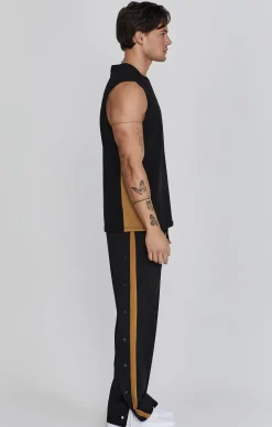 Black Relaxed Fit Vest