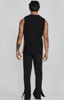 Black Relaxed Fit Vest