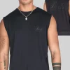 Black Relaxed Logo Vest