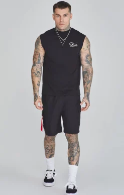 Black Sleeveless T-Shirt