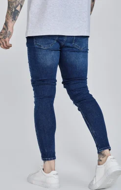 Blue Distressed Skinny Jeans