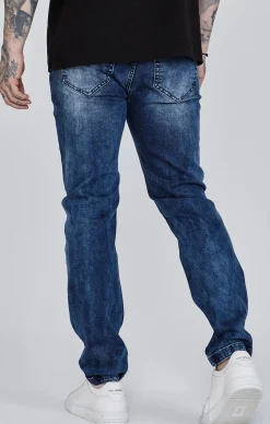 Blue Distressed Slim Fit