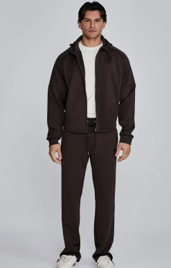 Brown Full Zip Hoodie