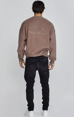 Brown Graphic Sweater