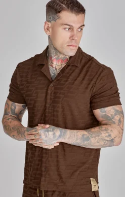 Brown Towelling Shirt