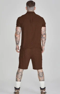 Brown Towelling Shirt
