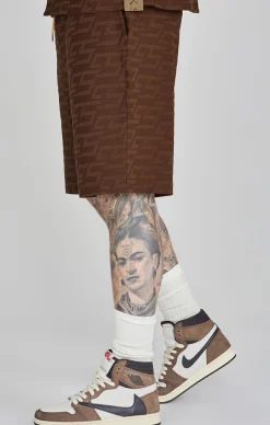 Brown Towelling Shorts