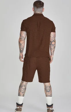 Brown Towelling Shorts