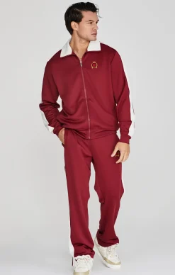 Burgundy Crest Track Top