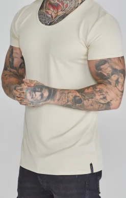 Ecru Muscle Fit T-Shirt