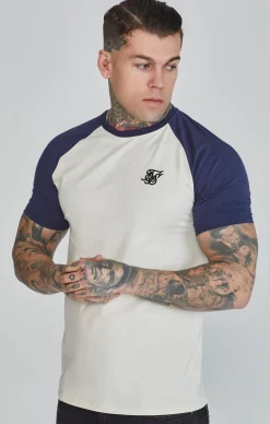 Ecru Navy Raglan T-Shirt