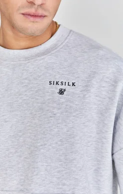 Grey Marl Cut Off Sweater