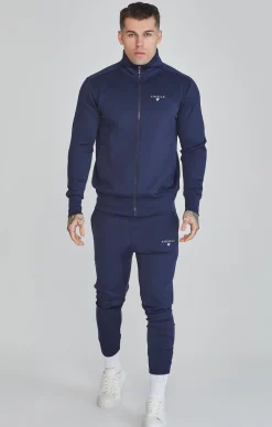 Navy Essentials Poly Track Top