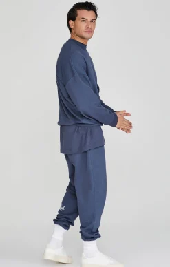 Navy Graphic Joggers