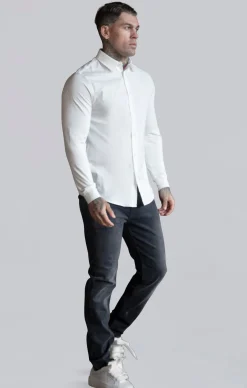 White Essentials Long Sleeve Shirt
