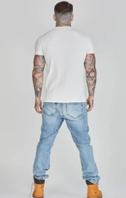 White Ribbed T-Shirt