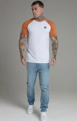 White Yellow Raglan T-Shirt